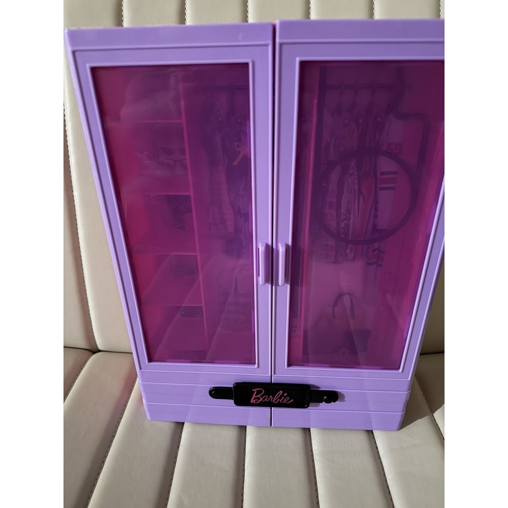 Barbie Fashionista Closet Wardrobe Purple Pink Storage Case Toy Organizer 2018